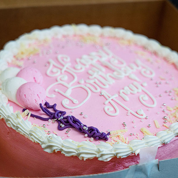 Decorated birthday cake