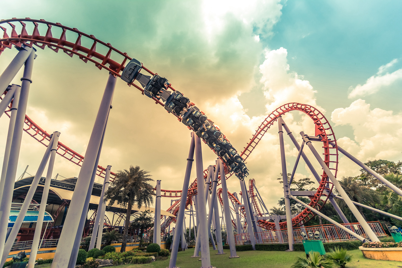 An image of a rollercoaster, representing the management of technology lifecycle