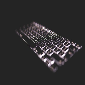 Glowing keyboard